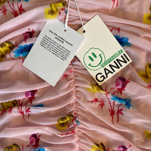 GANNI MESH PRINT TOP SIZE 38 NEW WITH TAGS - Picture 9 of 11